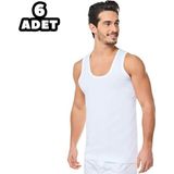 Seher Yıldızı Seher Beyaz Erkek Penye Atlet 6'lı - 4