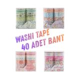 Şehir Online Mağazacılık 40'lı Washi Tape Seti Dekoratif Bant Seti 4 Farklı Temalı Ajanda ve Defter Süsleme Bandı 40 Adet