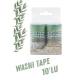 Şehir Online Mağazacılık Monet Serisi 10'lu Washi Tape Seti Yeşil Doğa Temalı Dekoratif Bant Seti Sanat Temalı Hobi Malzemesi