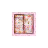 Şehir Online Mağazacılık Pembe Broken Flowers 12'li Washi Tape Seti - Romantik Çiçek Desenli Dekoratif Kağıt Bant