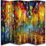 Şehir Temalı Özel Tasarım Paravan Room Divider 180 x 200 cm - 201 x 200 - Renkli