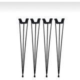 Sehpa Ayağı Sorelis Kütük Sehpa Ahşap Tv Ünitesi Konsol Zigon Orta Yan Sehpa Metal 50CM - siyah