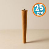 Sehpa Masa Ayağı Ham Doğal Ahşap Kahverengi Boyalı Mobilya Kanepe Modern Bohem Ayakları 25 cm - 1