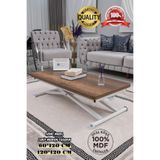 SEHPAM AKILLI Akıllı Sehpa Home Üst Tabla Mdf Barok Koyu Ceviz Alt Mekanizma Beyaz Renk