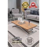 SEHPAM AKILLI Akıllı Sehpa Home Üst Tabla Mdf Efesçam Oval Köşe Alt Ayak Krom Kaplama
