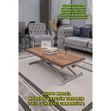 Sehpam Akıllı Akıllı Sehpa Juppo Üst Tabla Mdf Urartu Oval Köşe Alt Ayak Krom Dışa