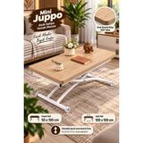 Sehpam Akıllı Akıllı Sehpa Mini Juppo Üst Tabla Mdf Oval Köşe Alt Ayak Siyah Dışa Kıvrım - SAFİRMEŞE - SAFİRMEŞE-BEYAZ