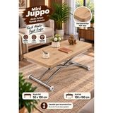 Sehpam Akıllı Akıllı Sehpa Mini Juppo Üst Tabla Mdf Oval Köşe Alt Ayak Siyah Dışa Kıvrım - SAFİRMEŞE - SAFİRMEŞE-KROM
