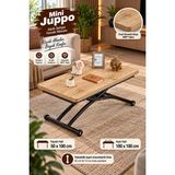 Sehpam Akıllı Akıllı Sehpa Mini Juppo Üst Tabla Mdf Oval Köşe Alt Ayak Siyah Dışa Kıvrım - SAFİRMEŞE - SAFİRMEŞE-SİYAH