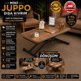Sehpam Akıllı Akıllı Sehpa Mini Juppo Üst Tabla Mdf Oval Köşe Alt Ayak Siyah Dışa Kıvrım - SİYAH - BAROKCEVİZ