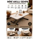 Sehpam Akıllı Akıllı Sehpa Mini Juppo Üst Tabla Mdf Oval Köşe Alt Ayak Siyah Dışa Kıvrım - SİYAH - LİZBON