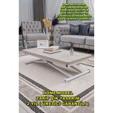 Sehpam Akıllı Home Üst Tabla Mdf Lizbon Oval Köşe Alt Ayak Beyaz