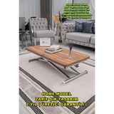 Sehpam Akıllı Home Üst Tabla Mdf Urartu Oval Köşe Alt Ayak Krom