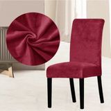 Sehra Sandalye Örtüsü Sandalye Kılıfı 6lı Kadife Kaliteli Yıkınabilen Lastikli Kadife Sandalye Örtüsü - 35 x 48 cm - Kırmızı