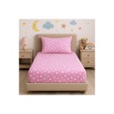 sehra TEK-ÇARŞAF-LASTİKLİ-ÇOCUK-PEMBE-YILLDIZ Pembe-Yıldız 100 x 200