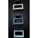 ŞEHRAZAT HANDMADE TASARIM MİDİ(ORTA BOY) TAŞ İŞLEMELİ DİKTÖRTGEN MANDAL SAÇ TOKASI