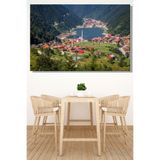 Şehzat Yatay Kanvas Duvar Tablosu Salon Mutfak Yatak Odası Ofis Trabzon Çaykara Uzungöl Manzara