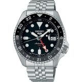 Seiko 5 Sports GMT SSK001K Erkek Kol Saati Suya Dayanıklı 5 ATM Çelik Malzeme ile Modern Tasarım - Gri