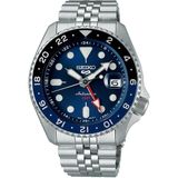 Seiko 5 Sports GMT SSK003K Erkek Kol Saati Metalik Gri Kordon 10 ATM Suya Dayanıklı