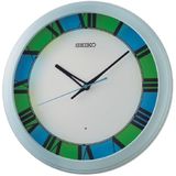 Seiko QHA010L Plastik Kasa Beyaz Renkli 33 cm Çaplı Sensörlü Otomatik Sabit Işıklı Quartz Mekanizmalı Duvar Saati