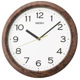 Seiko QHA014B Plastik Kasa Kahverengi Renkli 32 cm Çaplı Modern Dekoratif Quartz Saniye Mekanizmalı Duvar Saati
