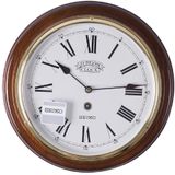 Seiko QXA143B Ahşap Kızılağaç Kasa Kahverengi Renkli 31.4 cm Çaplı Şık Dekoratif Kadranlı Sessiz Saniye Mekanizmalı Duvar Saati