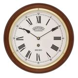 Seiko QXA144B Ahşap Kızılağaç Kasa Kahverengi Renkli 28 cm Çaplı Şık Dekoratif Sessiz Saniye Mekanizmalı Duvar Saati