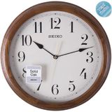 Seiko QXA153B Ahşap Kasa Kahverengi Renkli 32 cm Çaplı Dekoratif Sessiz Saniye Mekanizmalı Duvar Saati