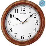 Seiko QXA528B Ahşap Meşe Kasa Kahverengi Renkli 33 cm Çaplı Modern Dekoratif Sessiz Saniye Mekanizmalı Duvar Saati