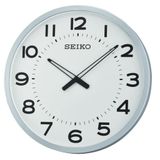 Seiko QXA563S Plastik Kasa Gri Renkli 50.8 cm Çaplı Geniş Kadranlı Modern Sessiz Saniye Mekanizmalı Duvar Saati