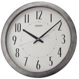 Seiko QXA598S Plastik Kasa Gri Renkli 41 cm Çaplı Eskitme Cilalı Modern Dekoratif Sessiz Saniye Mekanizmalı Duvar Saati