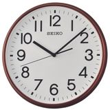 Seiko QXA677B Plastik Kasa Kahverengi Renkli 35 cm Çaplı Modern Dekoratif Sessiz Saniye Mekanizmalı Duvar Saati