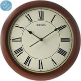Seiko QXA713T Plastik Kasa Kahverengi Renkli 30 cm Çaplı Modern Dekoratif Sessiz Saniye Mekanizmalı Duvar Saati