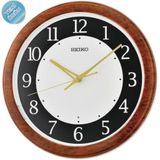 Seiko QXA788Z Plastik Kasa Kahverengi Renkli 31.4 cm Çaplı Otomatik Sensör Aydınlatmalı Quartz Mekanizmalı Duvar Saati