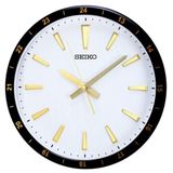 Seiko QXA802G Plastik Kasa Siyah Renkli 35 cm Çaplı 24 Saat Dilimli Modern Sessiz Saniye Mekanizmalı Duvar Saati