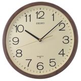 Seiko QXA807B Plastik Kasa Kahverengi Renkli 36.3 cm Çaplı Modern Dekoratif Sessiz Saniye Mekanizmalı Duvar Saati
