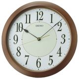 Seiko QXA824B Plastik Kasa Kahverengi Renkli 41 cm Çaplı Fosforlu Modern Dekoratif Sessiz Saniye Mekanizmalı Duvar Saati