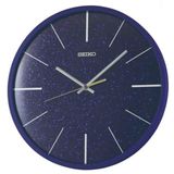 Seiko QXA828A Ahşap Kasa Lacivert Renkli 33 cm Çaplı Quartz Mekanizmalı Duvar Saati