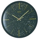 Seiko QXA828K Ahşap Kasa Siyah Renkli 33 cm Çaplı Quartz Mekanizmalı Duvar Saati