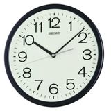 Seiko QXA847K Plastik Kasa Siyah Renkli 31 cm Çaplı Quartz Mekanizmalı Duvar Saati