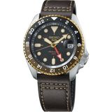 Seiko Seıko 5 Sports Gmt SSK036 Pilsiz Otomatik Kahverengi Deri Kordon Erkek Kol Saati - 42