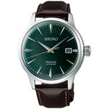 Seiko Srpd37j 41 Mm Presage Otomatik Deri Kahverengi Yeşil Kadran 41 Mm Erkek Kol Saati