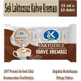 Sek Laktozsuz Kahve Kreması 15 ml x 10 Adet İnek Sütü Kreması ile Hazırlanmış Lezzetli Alternatif - 150 ml