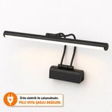 SekaTech 35cm Flüt Aplik – Siyah Kasa, 6W 3200K Gün Işığı LED Ayna Üstü Banyo ve Resim Aydınlatma Lambası | Şık ve Moder