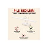 SeKaTech Resim Tablo Ayna Üstü Banyo Ledli Aplik 220v Beyaz Flüt Aplik 3000k Günışığı (PİLLİ DEĞİLDİR)
