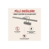 SeKaTech Resim, Tablo, Ayna Üstü Banyo Ledli Aplik 220volt Krom Kasa Flüt Aplik 3200k Sarı (PİLLİ DEĞİLDİR)