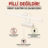 Sekatech Resim, Tablo, Ayna Üstü Banyo Ledli Aplik BEYAZ Kasa Flüt Aplik 3000k Günışığı (PİLLİ DEĞİLDİR)