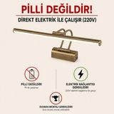 Sekatech Resim. Tablo, Ayna Üstü Banyo Ledli Aplik ESKİTME Rengi Flüt Aplik 3000k Günışığı (PİLLİ DEĞİLDİR) - Kahverengi
