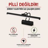Sekatech Resim, Tablo, Ayna Üstü Banyo Ledli Aplik Siyah Kasa Rengi Flüt Aplik 3000K Günışığı (PİLLİ DEĞİLDİR)