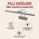 Sekatech Resim,tablo,ayna Üstü Banyo Ledli Aplik 5 Renk Flüt Aplik - Krom